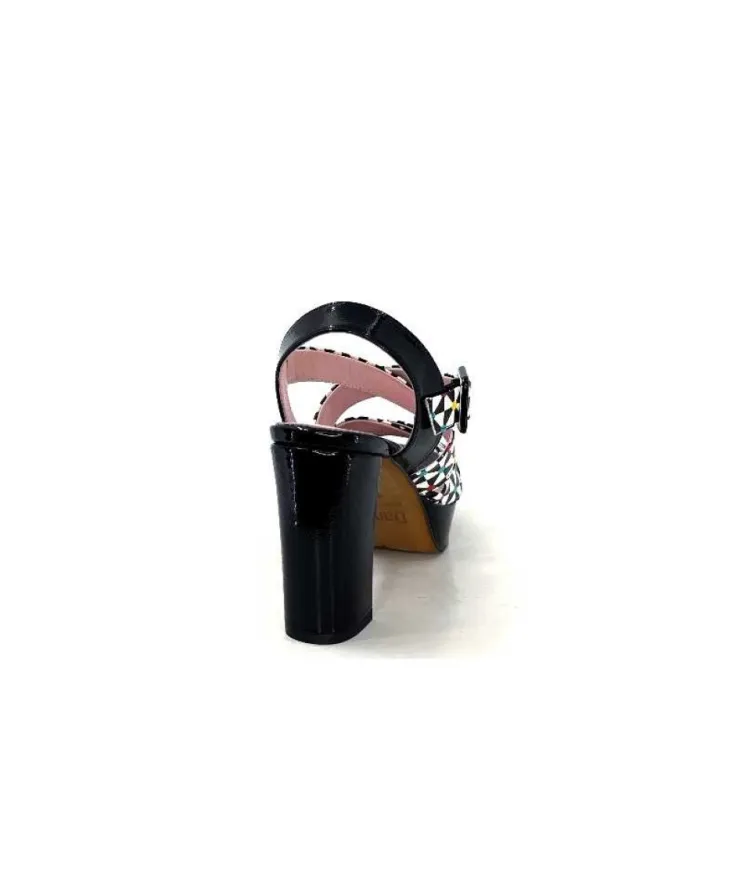 Dansi 5580 Duma Cuir Noir Multi*Femme Sandales