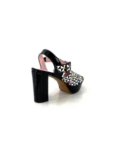 Dansi 5580 Duma Cuir Noir Multi*Femme Sandales