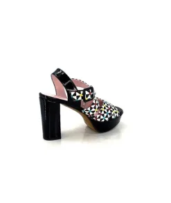 Dansi 5580 Duma Cuir Noir Multi*Femme Sandales