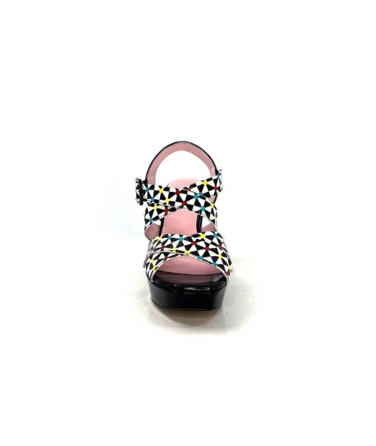 Dansi 5580 Duma Cuir Noir Multi*Femme Sandales