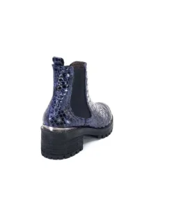 Minka Dinka Cuir Vernis Coco Bleu*Femme Bikers