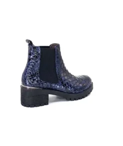 Minka Dinka Cuir Vernis Coco Bleu*Femme Bikers