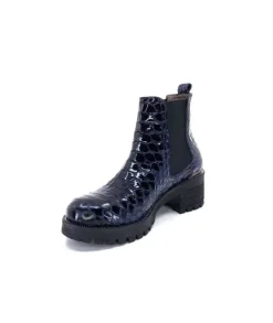 Minka Dinka Cuir Vernis Coco Bleu*Femme Bikers
