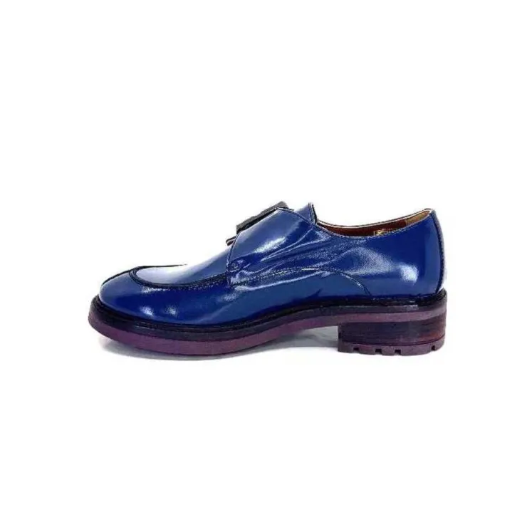 Donna Carolina 50.912.012 Cuir Spazzolato Bleu*Femme Mocassins