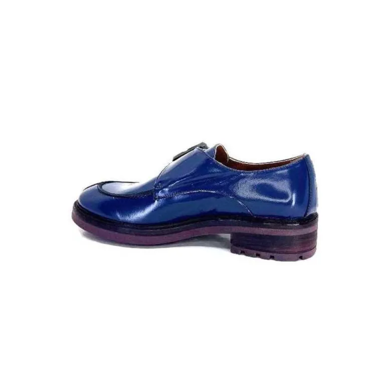 Donna Carolina 50.912.012 Cuir Spazzolato Bleu*Femme Mocassins