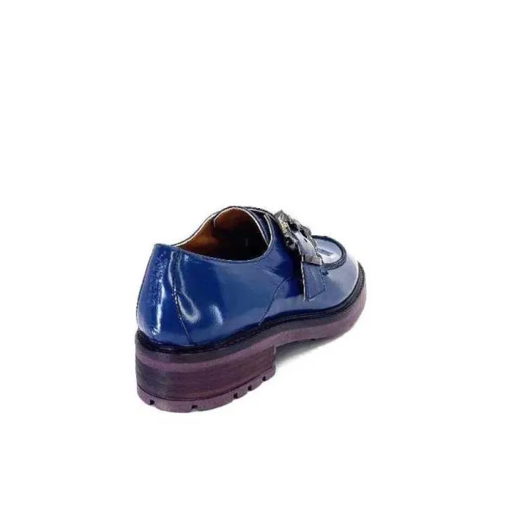 Donna Carolina 50.912.012 Cuir Spazzolato Bleu*Femme Mocassins