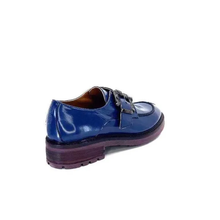 Donna Carolina 50.912.012 Cuir Spazzolato Bleu*Femme Mocassins