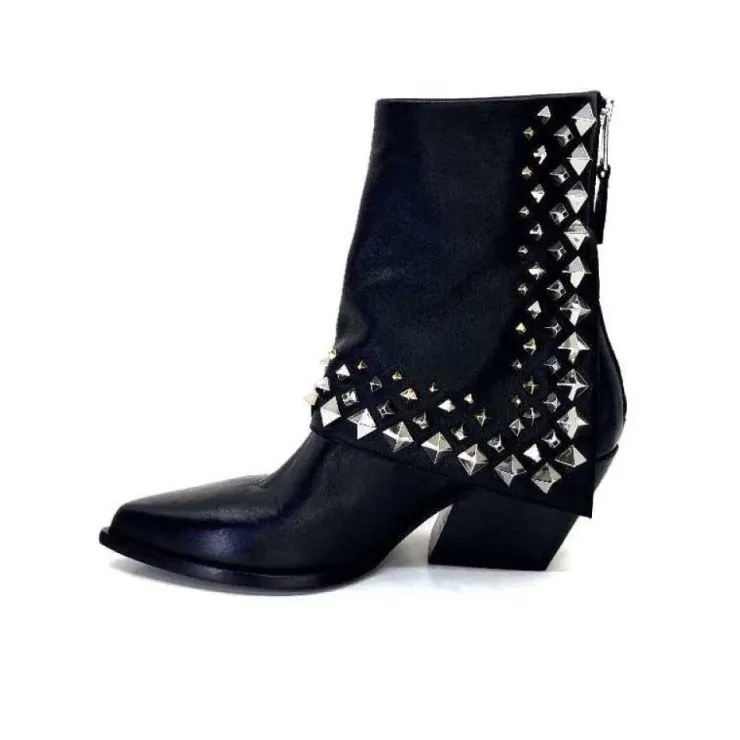 Elena iachi E3710 Cuir Noir*Femme Bottines