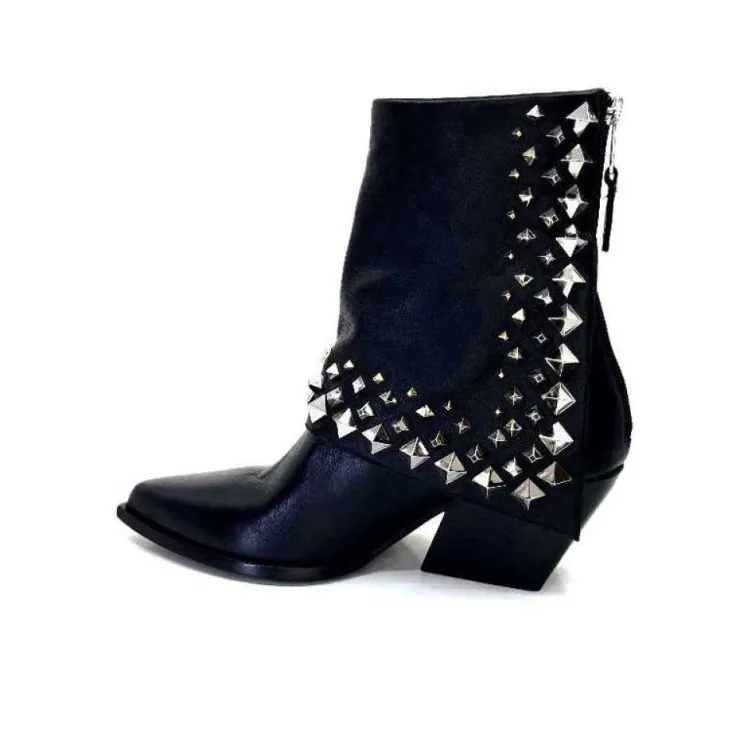 Elena iachi E3710 Cuir Noir*Femme Bottines