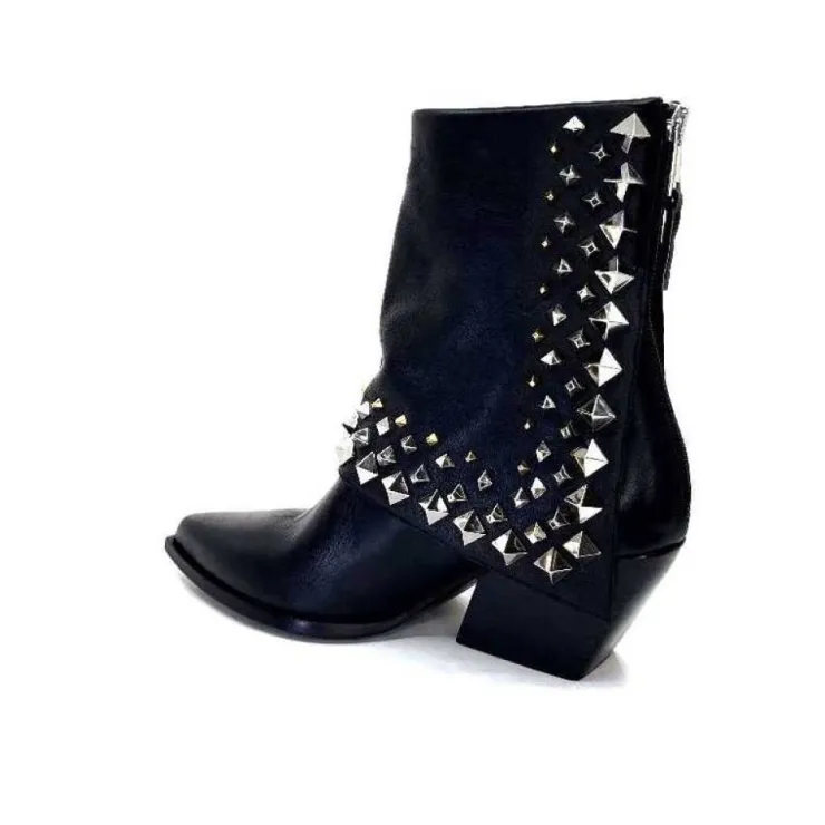 Elena iachi E3710 Cuir Noir*Femme Bottines