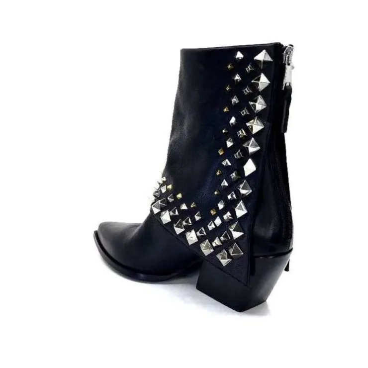 Elena iachi E3710 Cuir Noir*Femme Bottines