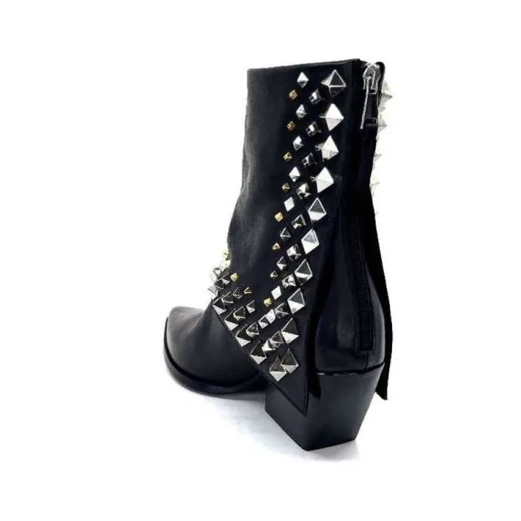 Elena iachi E3710 Cuir Noir*Femme Bottines