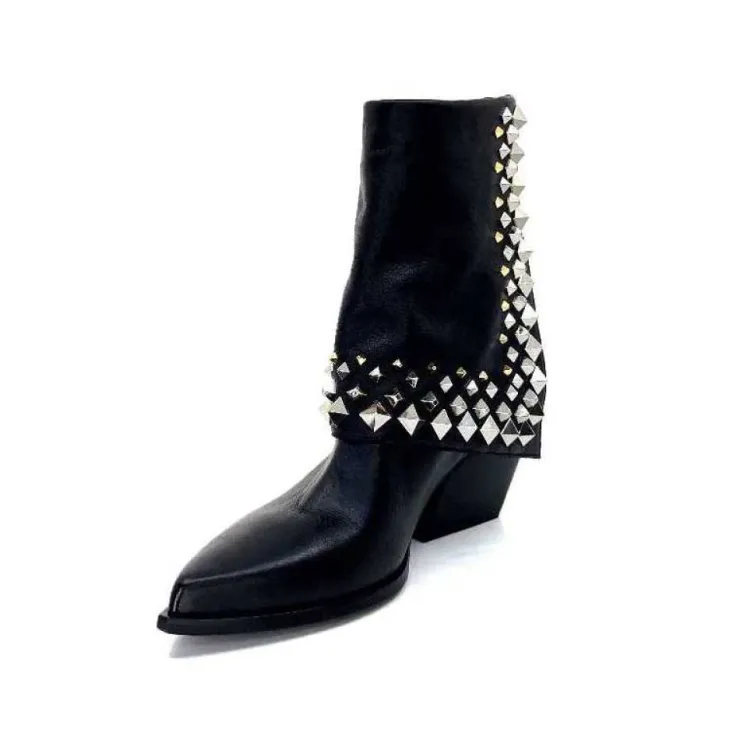 Elena iachi E3710 Cuir Noir*Femme Bottines