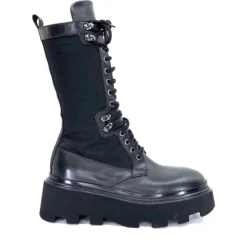 Elena iachi E2992-T Cuir Noir Textile Noir*Femme Bottines