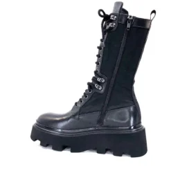 Elena iachi E2992-T Cuir Noir Textile Noir*Femme Bottines
