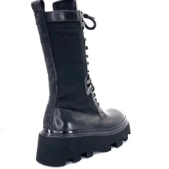 Elena iachi E2992-T Cuir Noir Textile Noir*Femme Bottines