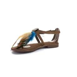 Elue Par Nous Lacoeur Cuir Taupe*Femme Sandales