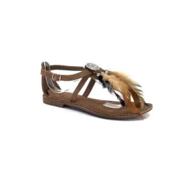 Elue Par Nous Lacoeur Cuir Taupe*Femme Sandales
