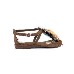 Elue Par Nous Lacoeur Cuir Taupe*Femme Sandales