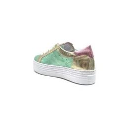 Elue Par Nous Nany Cuir Metal Vert*Femme Baskets
