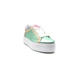 Elue Par Nous Nany Cuir Metal Vert*Femme Baskets