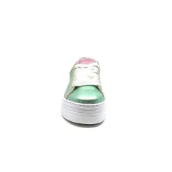 Elue Par Nous Nany Cuir Metal Vert*Femme Baskets