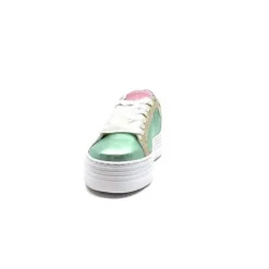 Elue Par Nous Nany Cuir Metal Vert*Femme Baskets