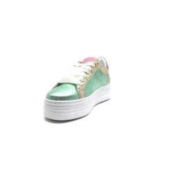 Elue Par Nous Nany Cuir Metal Vert*Femme Baskets