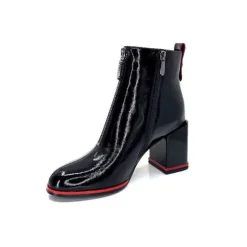 Elue Par Nous Paella Cuir Noir Vernis*Femme Bottines
