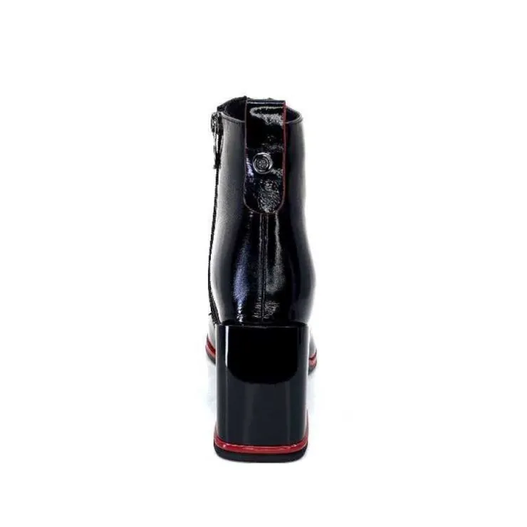 Elue Par Nous Paella Cuir Noir Vernis*Femme Bottines