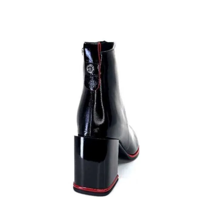 Elue Par Nous Paella Cuir Noir Vernis*Femme Bottines