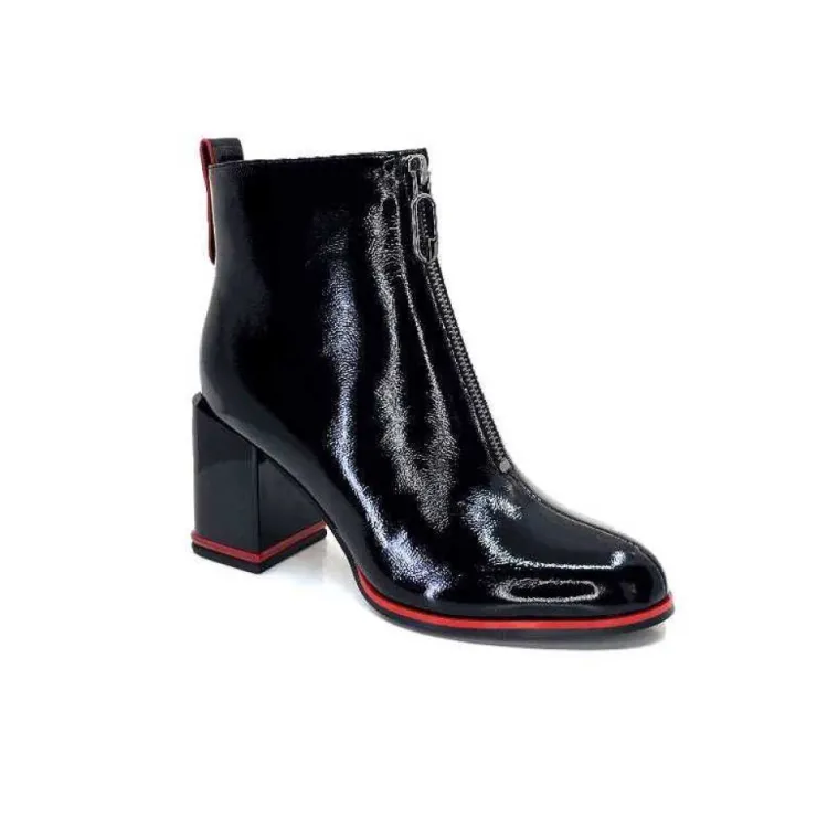Elue Par Nous Paella Cuir Noir Vernis*Femme Bottines