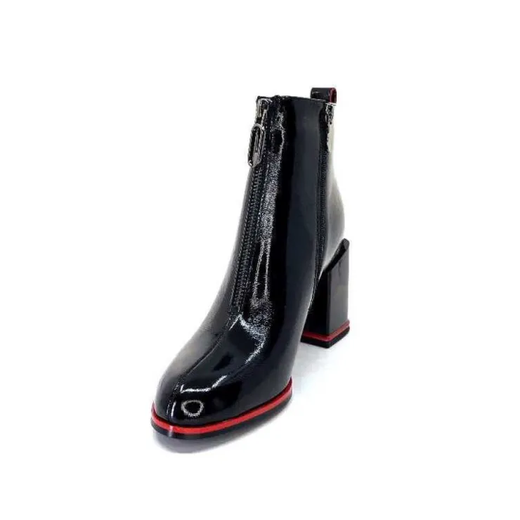 Elue Par Nous Paella Cuir Noir Vernis*Femme Bottines