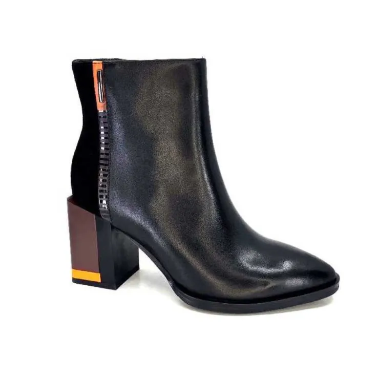 Elue Par Nous Palpe Cuir Noir*Femme Bottines