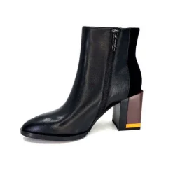 Elue Par Nous Palpe Cuir Noir*Femme Bottines