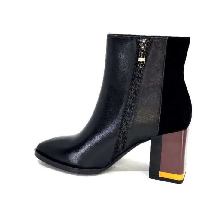 Elue Par Nous Palpe Cuir Noir*Femme Bottines