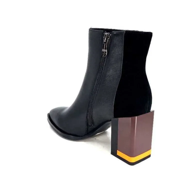 Elue Par Nous Palpe Cuir Noir*Femme Bottines