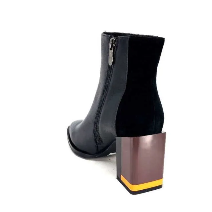 Elue Par Nous Palpe Cuir Noir*Femme Bottines