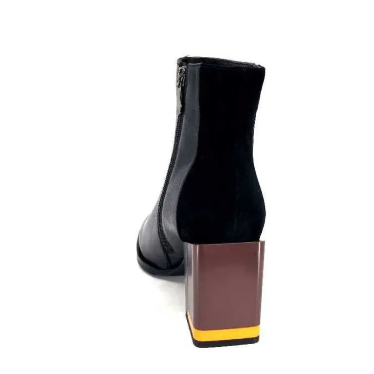 Elue Par Nous Palpe Cuir Noir*Femme Bottines