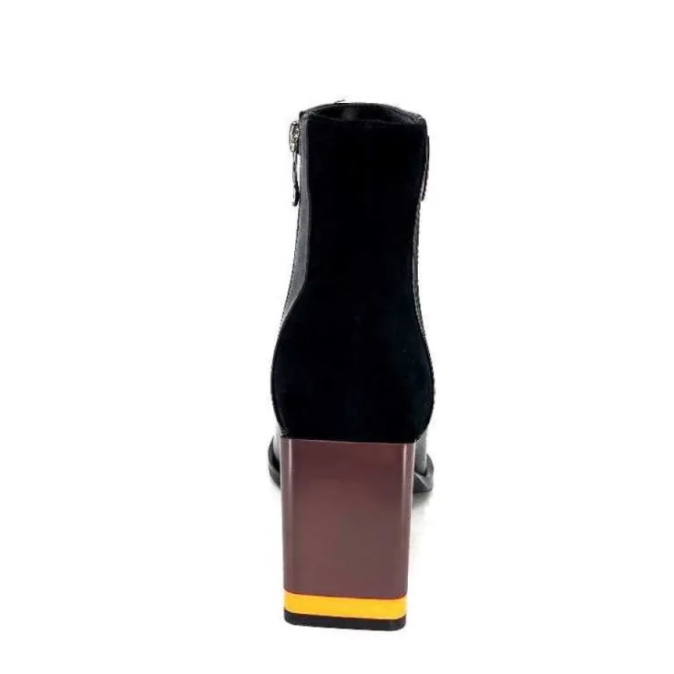 Elue Par Nous Palpe Cuir Noir*Femme Bottines