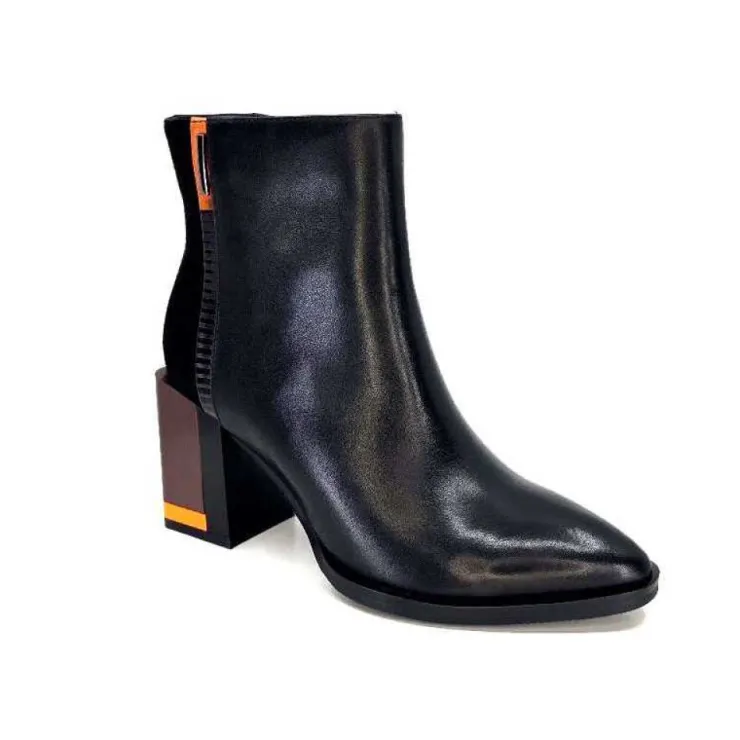 Elue Par Nous Palpe Cuir Noir*Femme Bottines