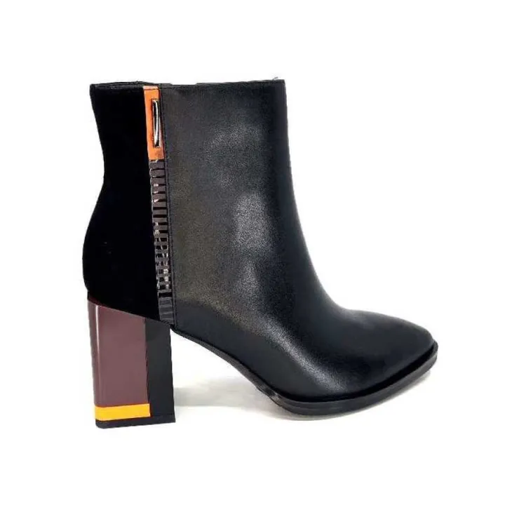 Elue Par Nous Palpe Cuir Noir*Femme Bottines
