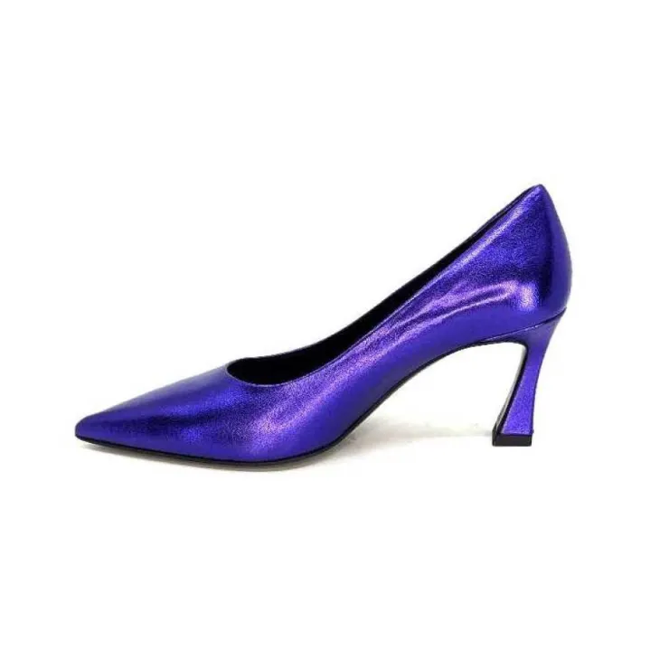 moon flower - enzo di martino Enzo Di Martino Eli 702 Cuir Metallique Violet*Femme Escarpins