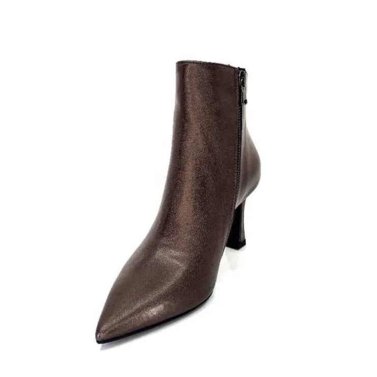 moon flower - enzo di martino Enzo Di Martino Eli 705 Cuir Bronze*Femme Bottines