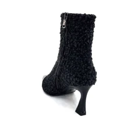 moon flower - enzo di martino Enzo Di Martino Eli 716 Cuir & Textile Noir*Femme Bottines
