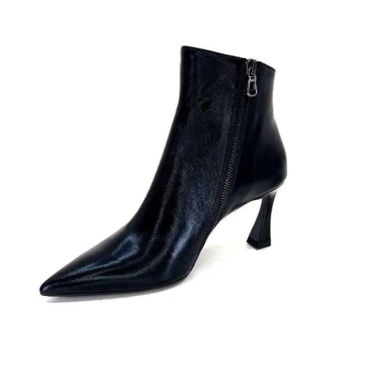 moon flower - enzo di martino Enzo Di Martino Eli 705 Cuir Noir*Femme Bottines