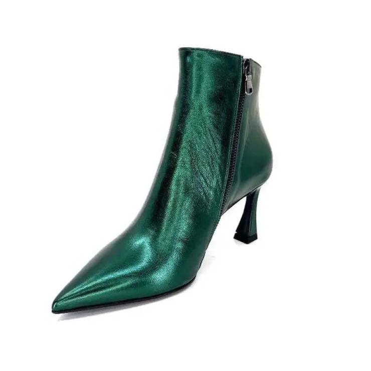 moon flower - enzo di martino Enzo Di Martino Eli 705 Cuir Vert*Femme Bottines