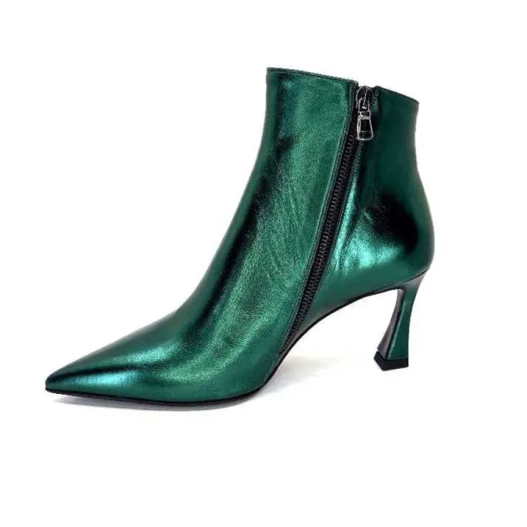 moon flower - enzo di martino Enzo Di Martino Eli 705 Cuir Vert*Femme Bottines