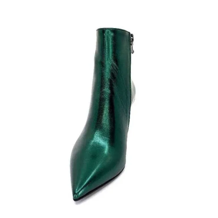 moon flower - enzo di martino Enzo Di Martino Eli 705 Cuir Vert*Femme Bottines