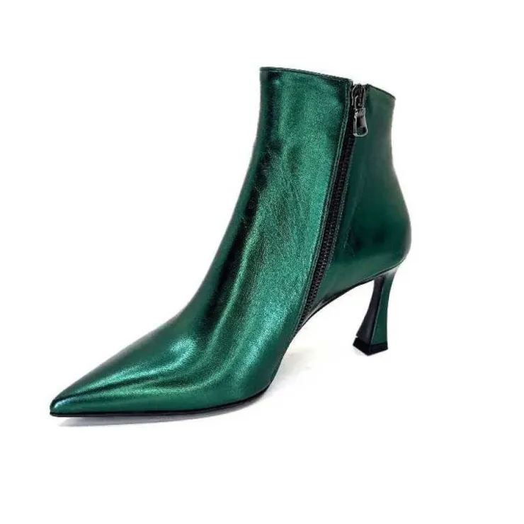 moon flower - enzo di martino Enzo Di Martino Eli 705 Cuir Vert*Femme Bottines